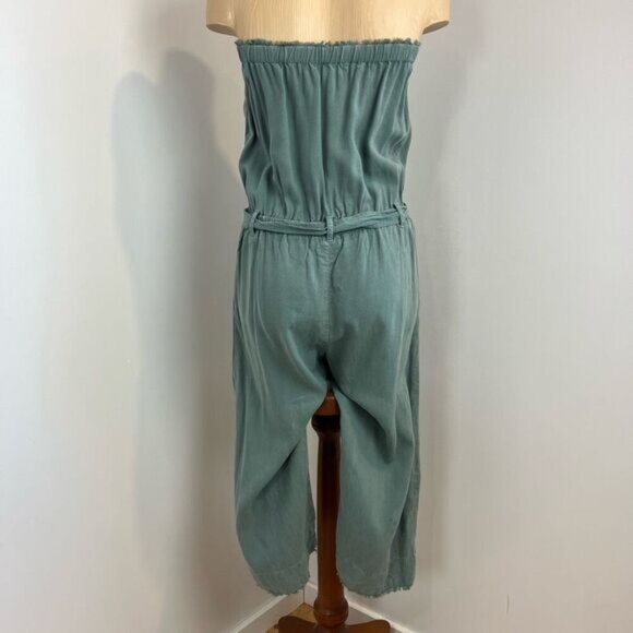 Bella Dahl Teal Strapless Jumpsuit - Picture 3 of 6